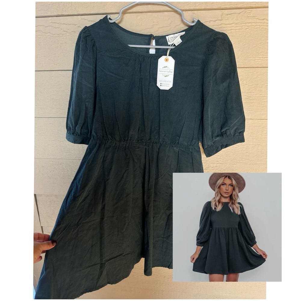 Hunter green Corduroy dress size S